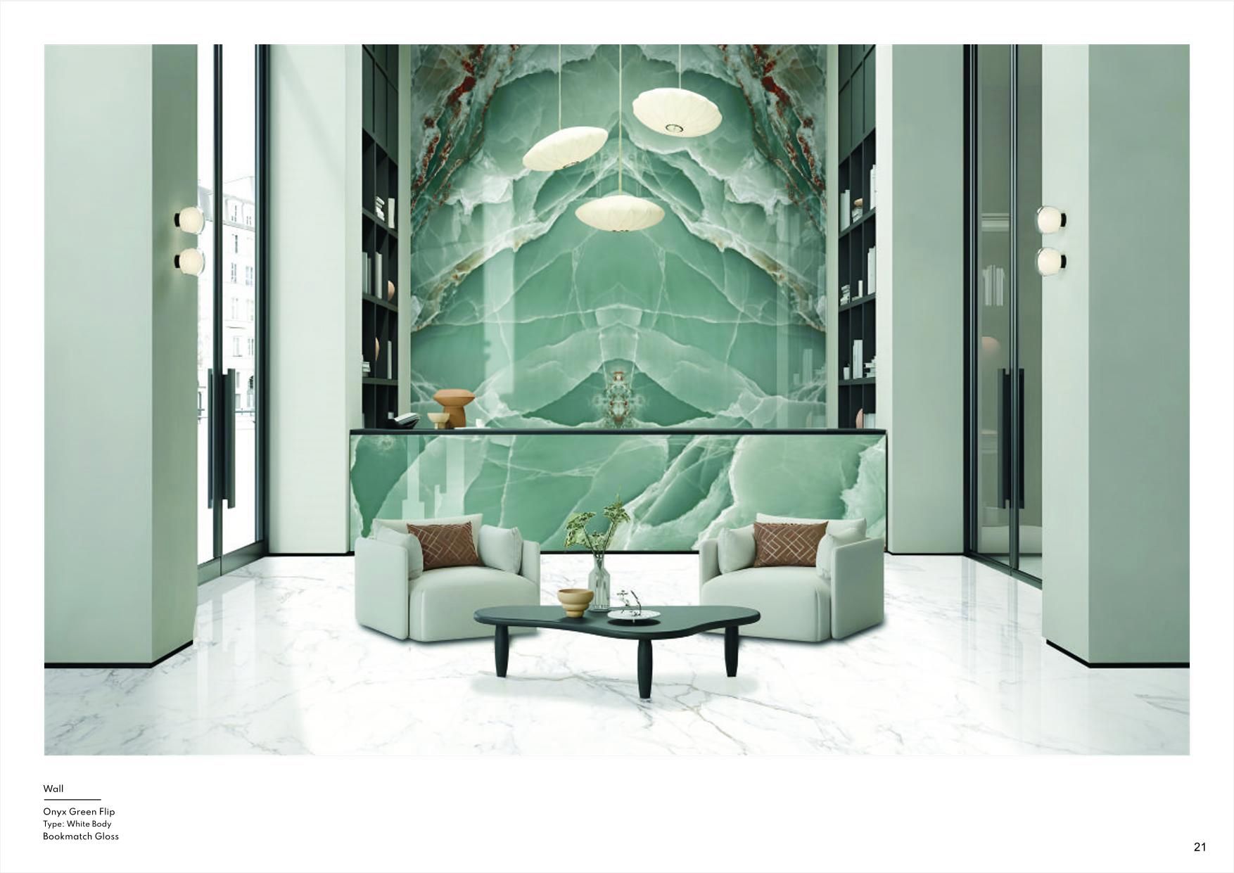 Porcelain 1200x3200mm Glossy Slab - 2